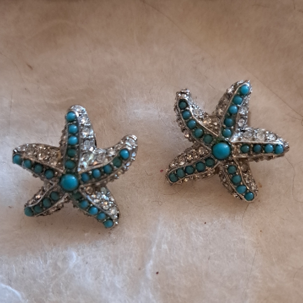 Starfish and Star Earrings - Three Pair - Picture 2 of 8